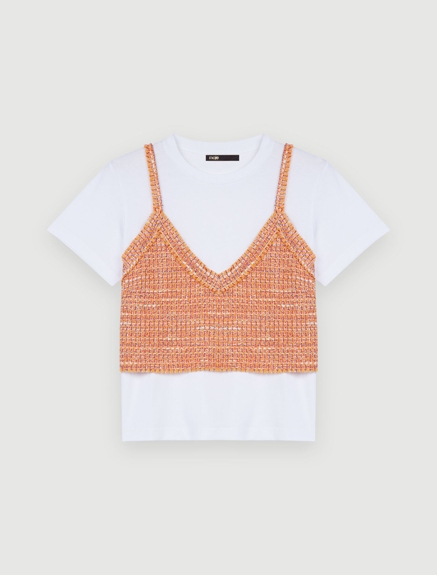 T-shirt in jersey e tweed