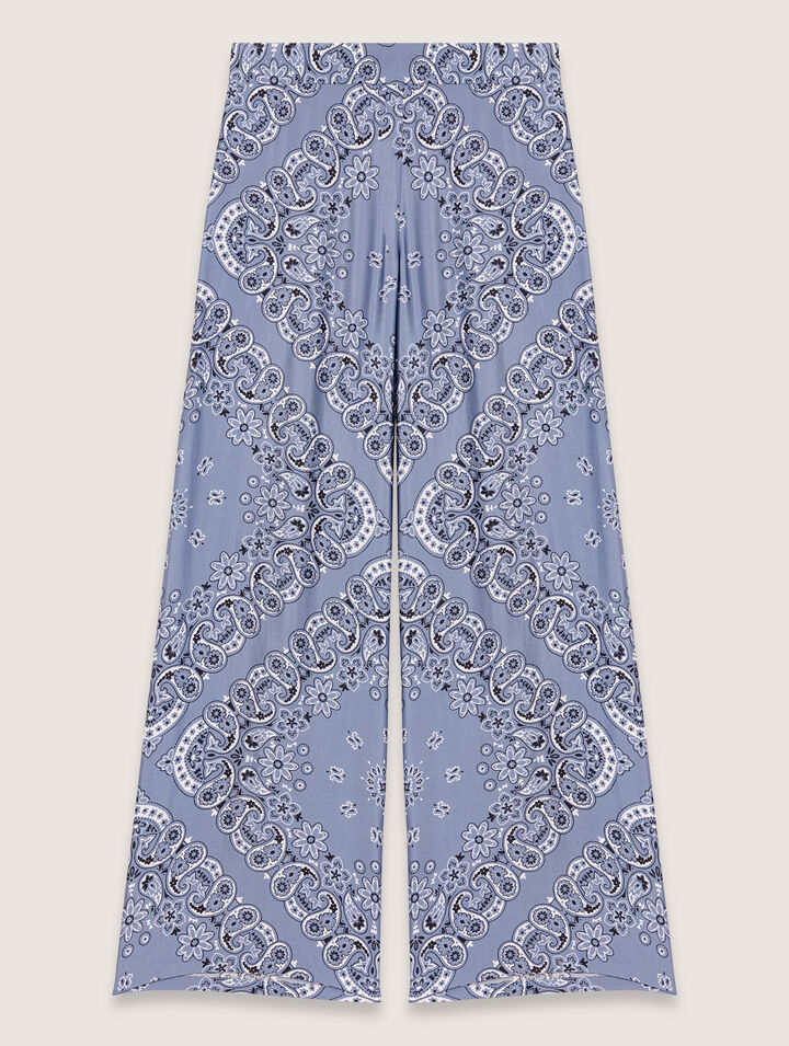 Pantaloni fluidi con stampa