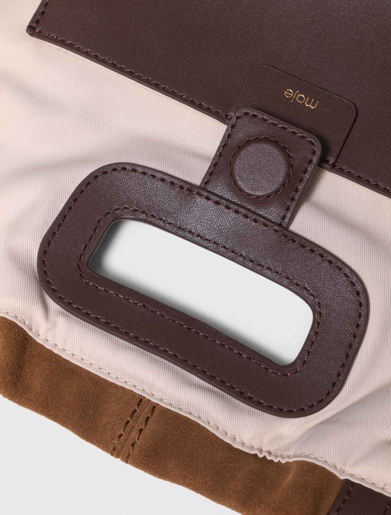 Borsa M Tote pelle e camoscio