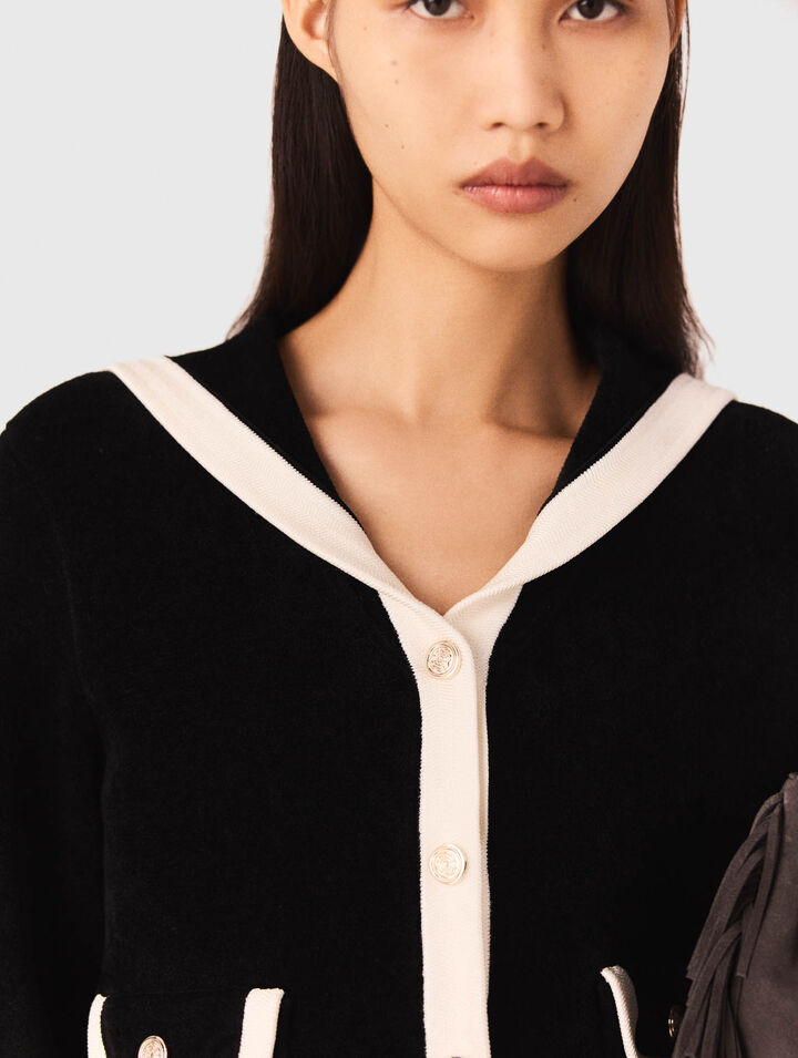 Cardigan effetto velluto