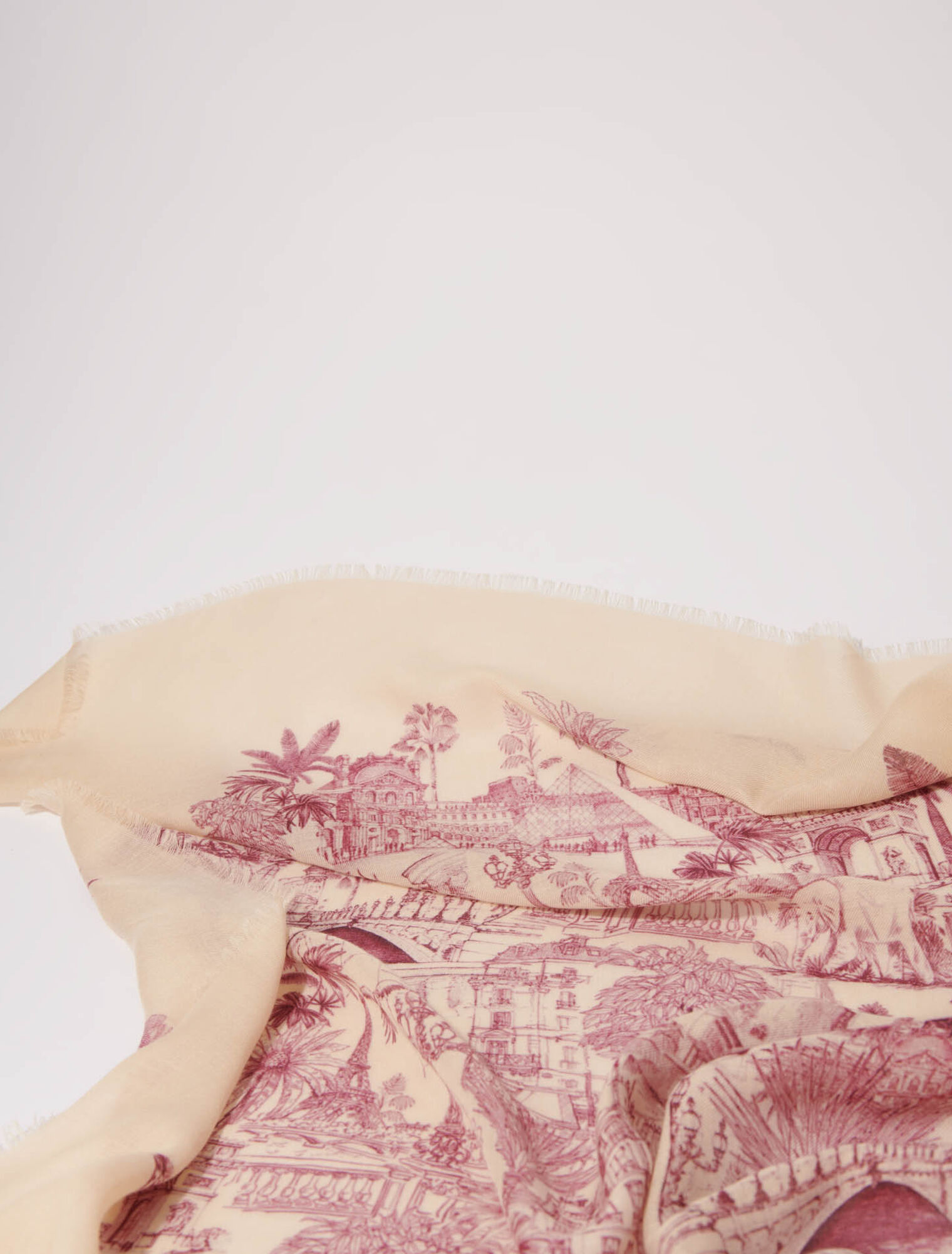 Sciarpa in misto cashmere stampato