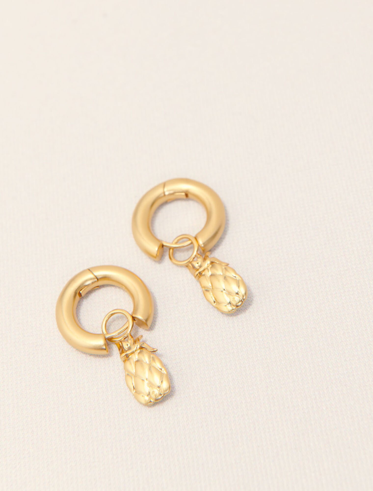Mini-orecchini cerchi ananas strass