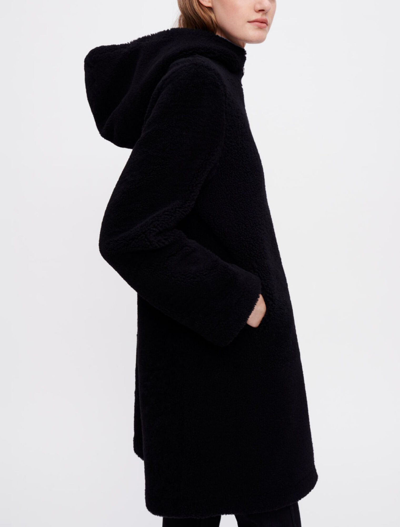 Cappotto in lana e pelle