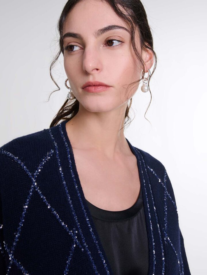 Cardigan lungo in lana
