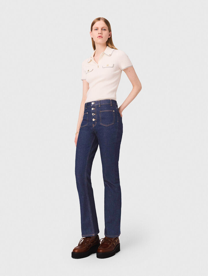 Jeans in denim con tasche