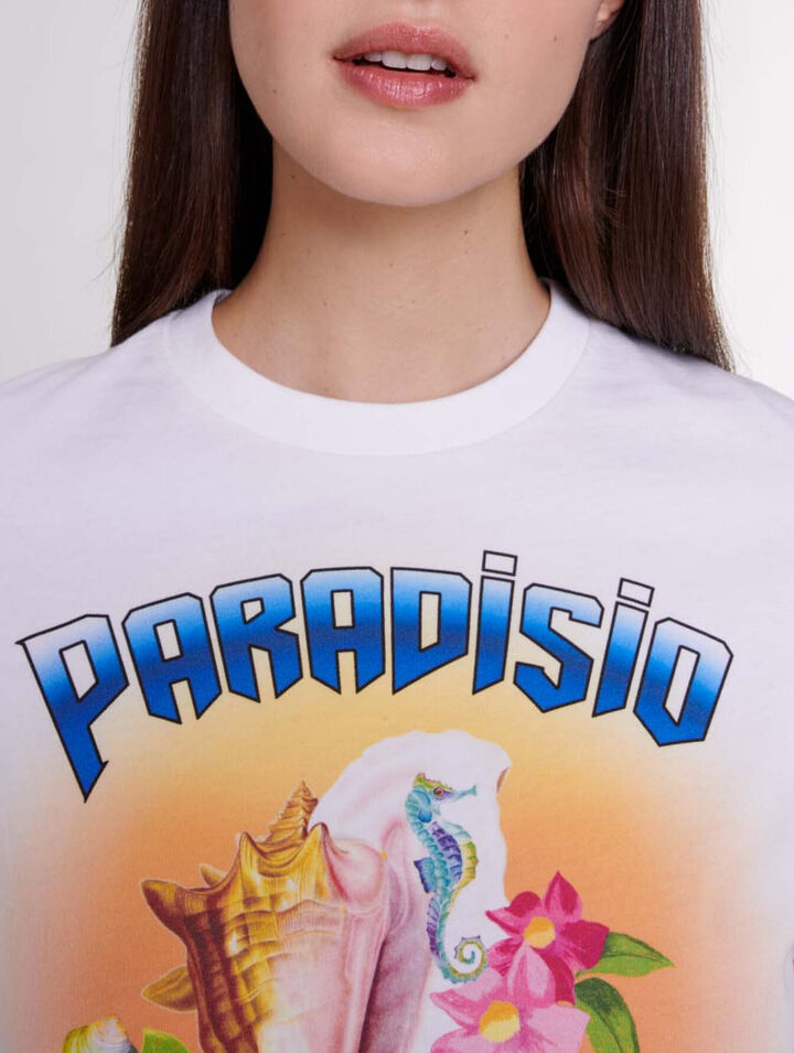 T-shirt con stampa Paradisio
