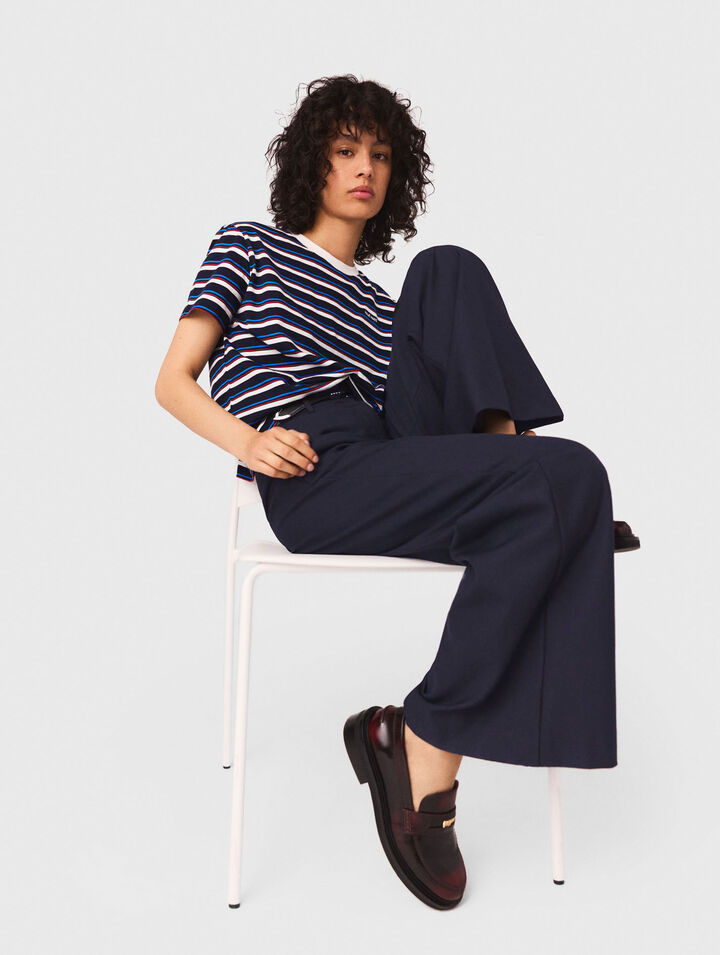 Pantaloni da tailleur con piega