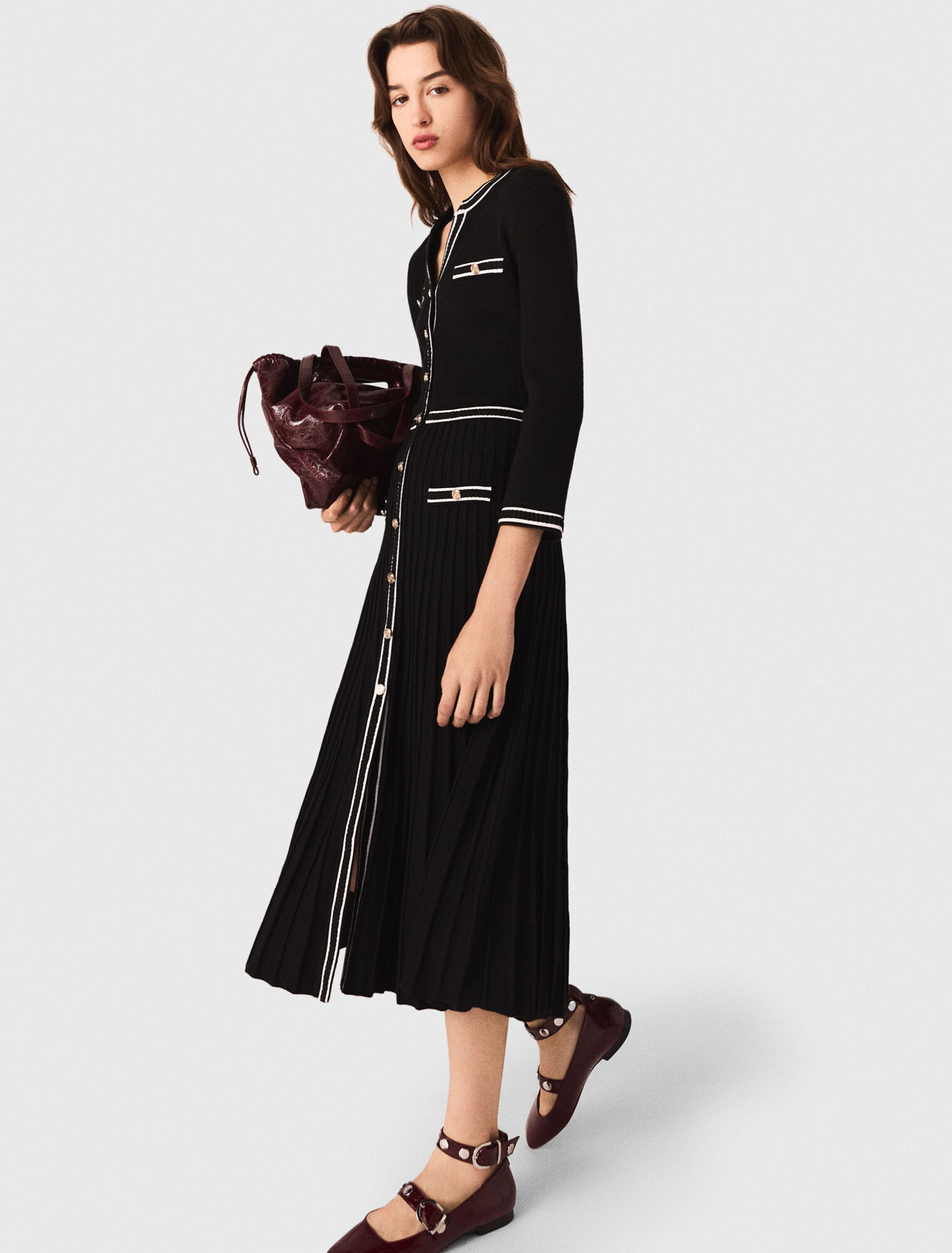 Abito midi in maglia