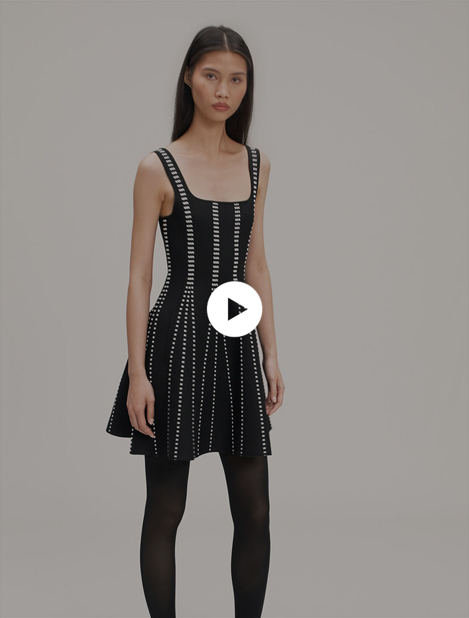 Abito corto in maglia jacquard