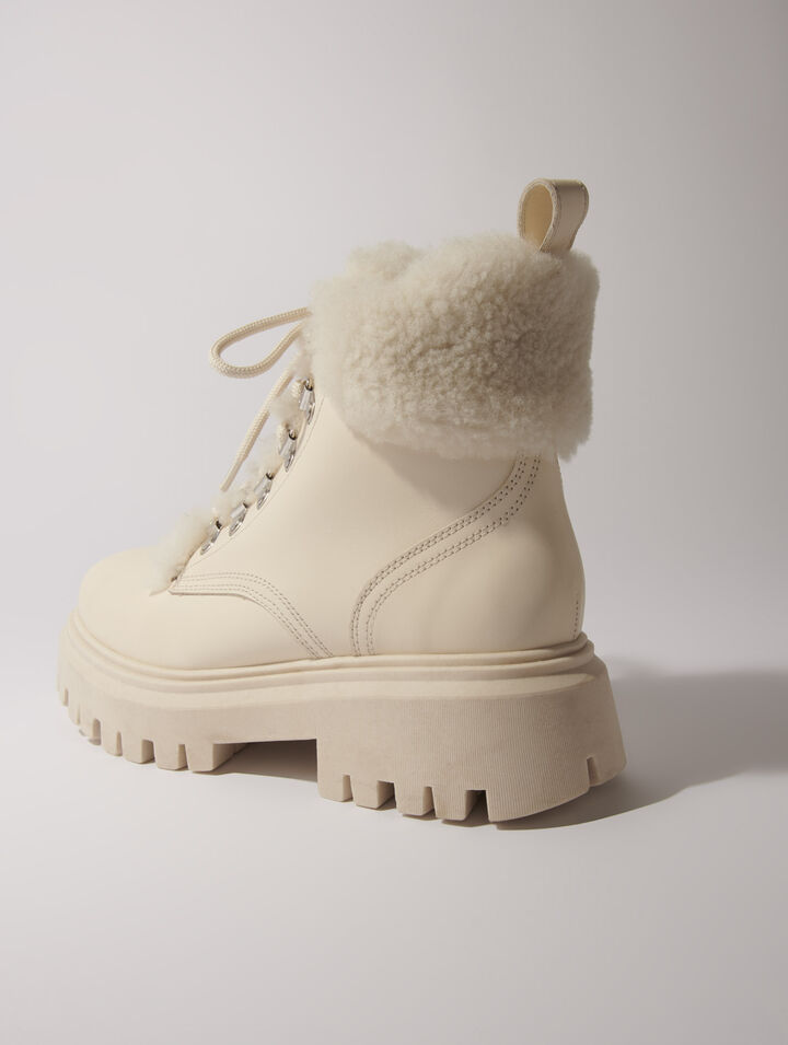 Stivaletti chunky in eco pelliccia