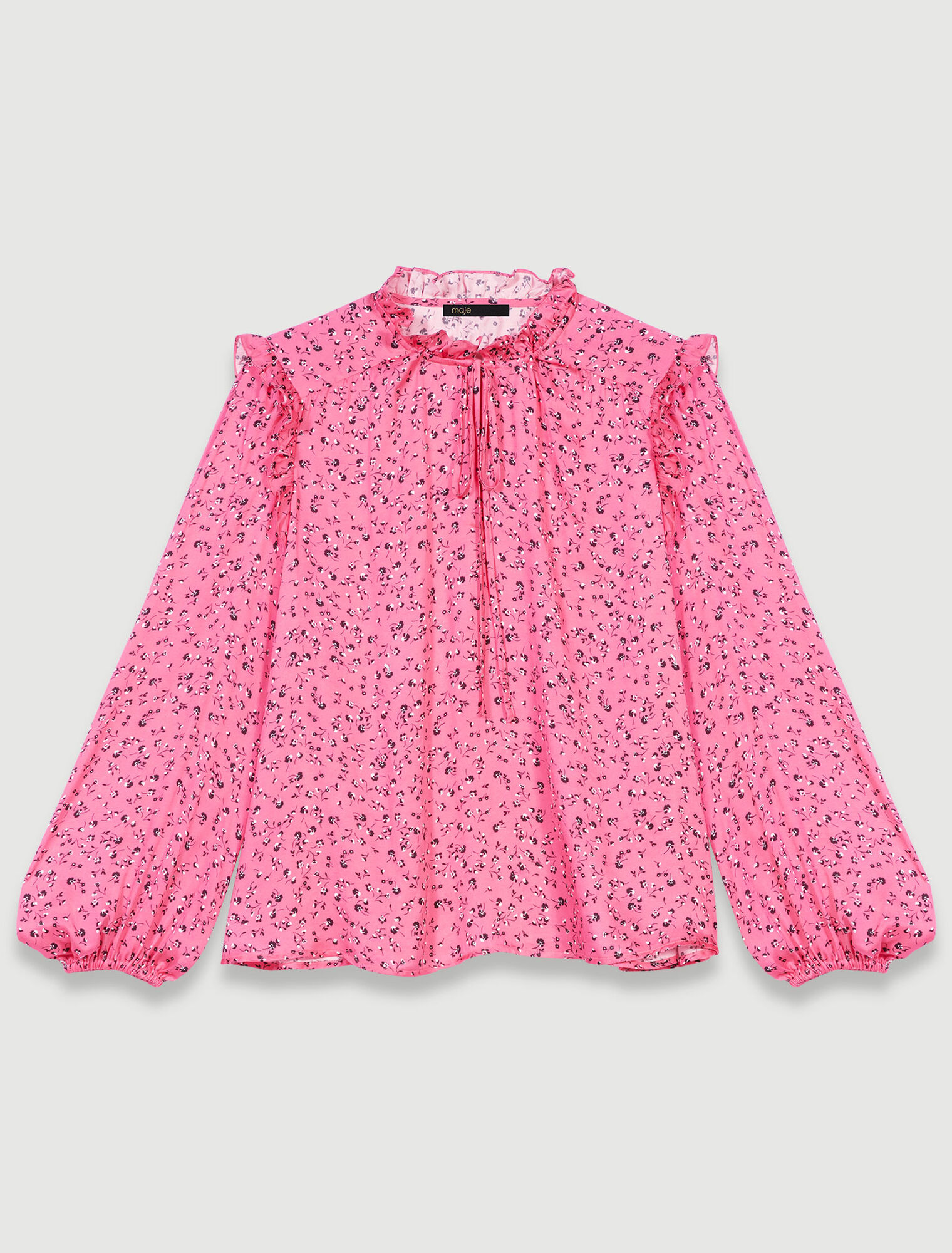 Blusa con stampa a fiori
