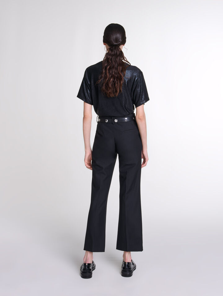 T-shirt in lamé