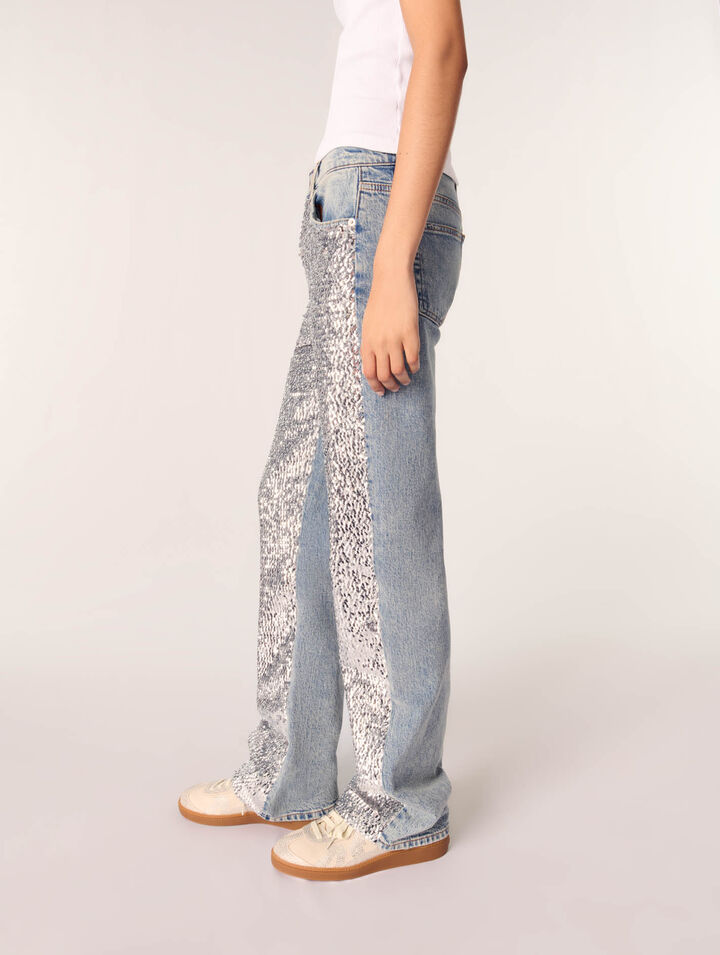 Jeans con lustrini