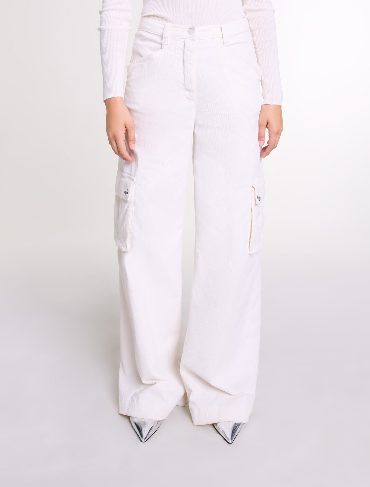 Pantaloni cargo in velluto