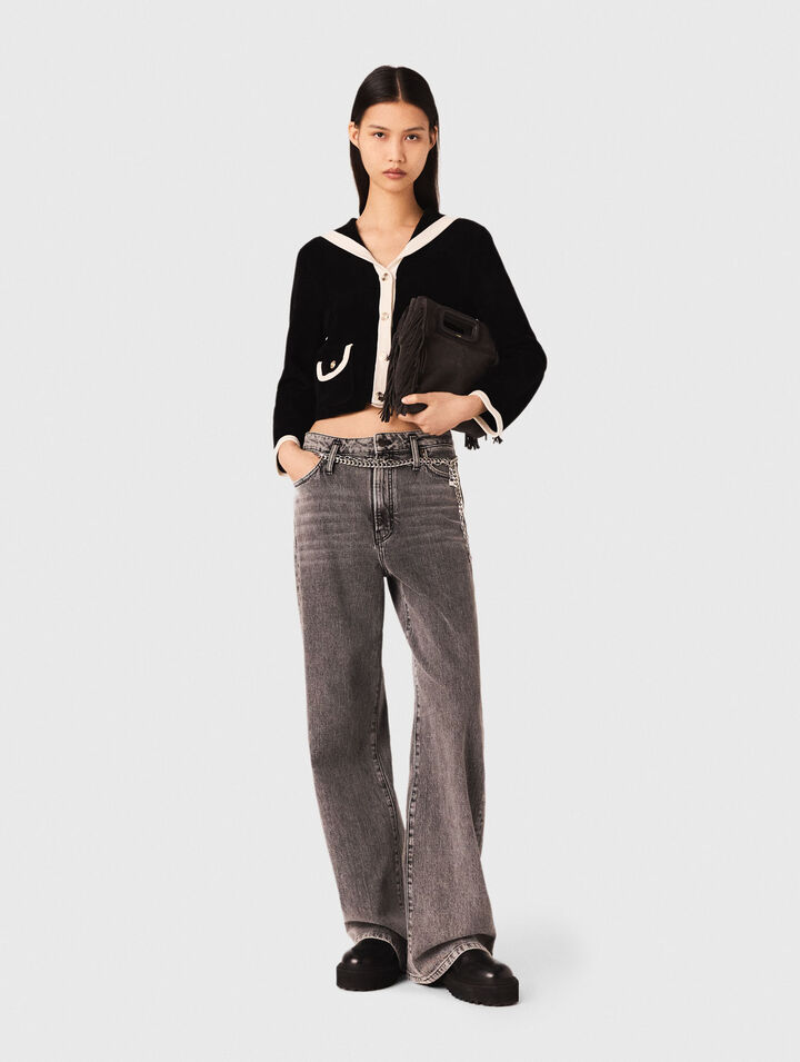 Cardigan effetto velluto