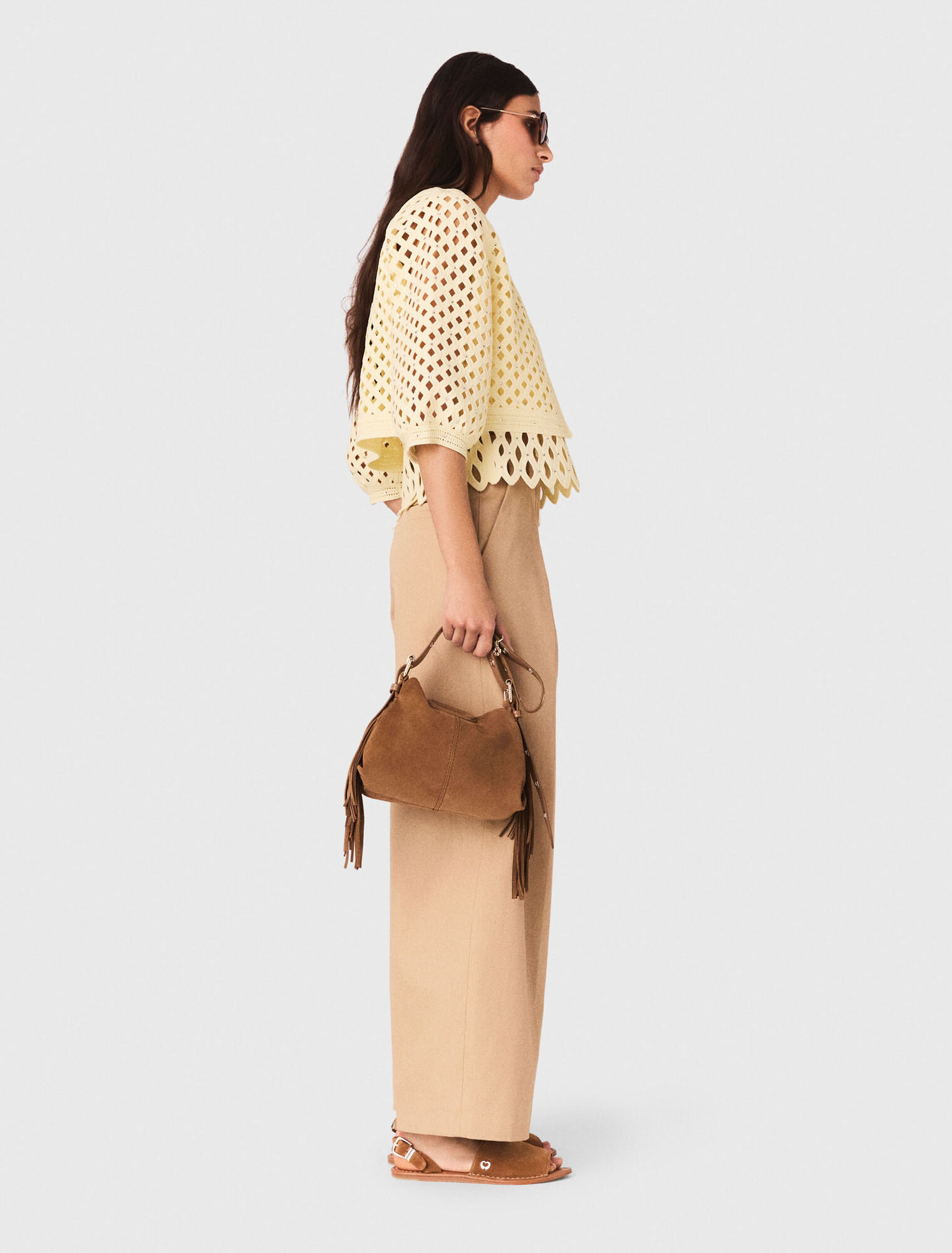 Cardigan crochet glitterato