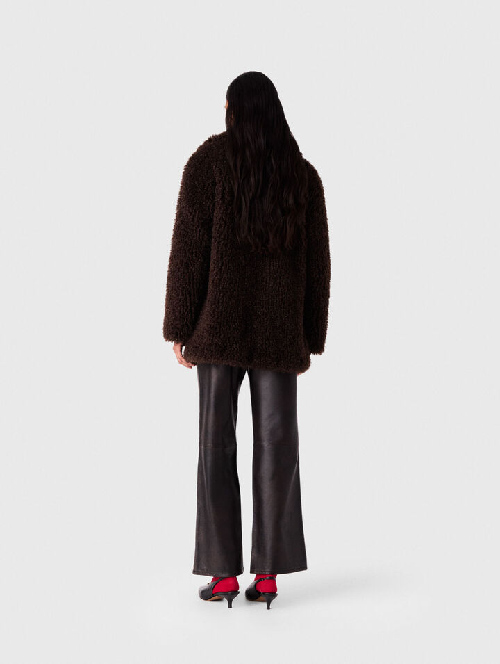 Cappotto midi in ecopelliccia