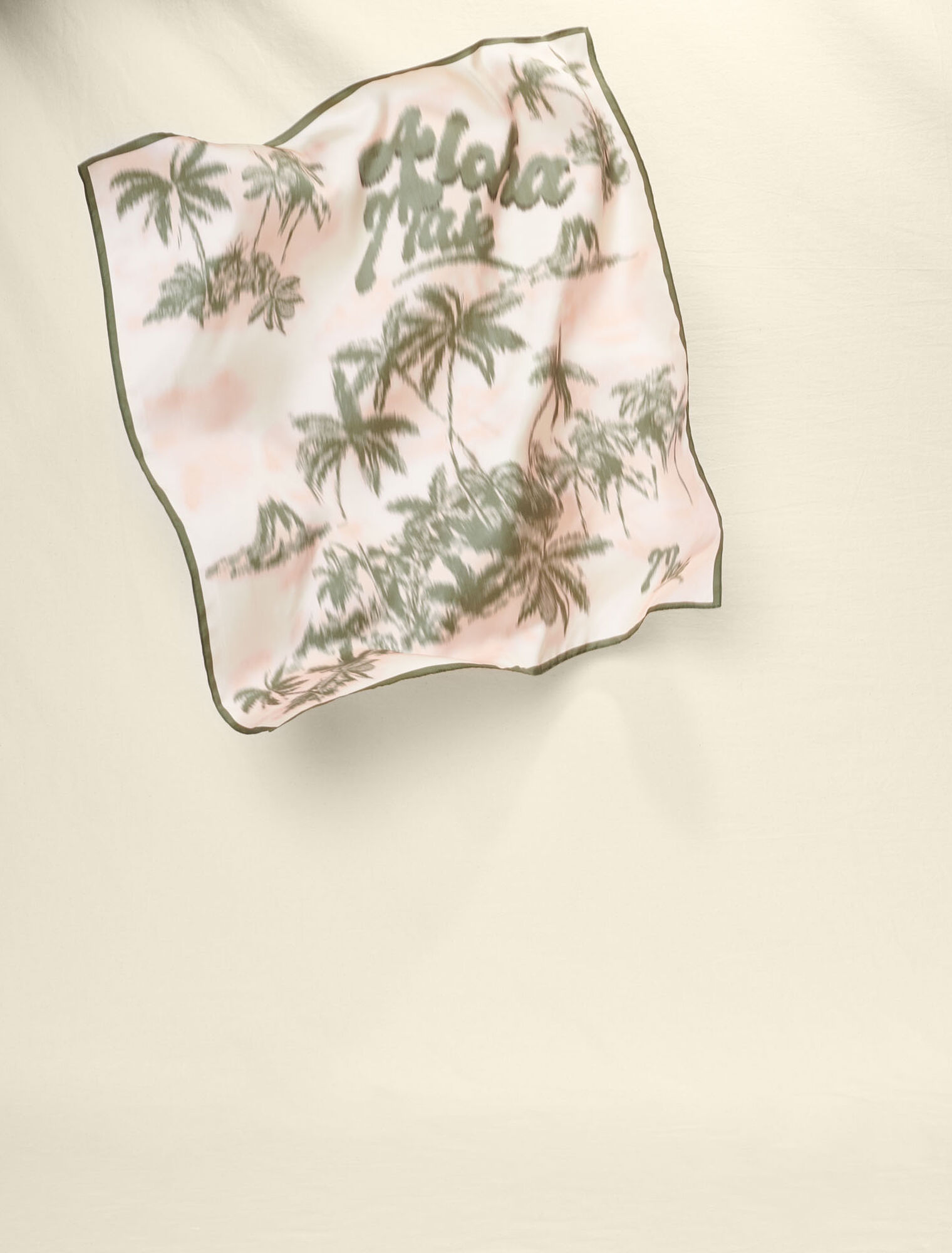 Sciarpa con stampa di palme