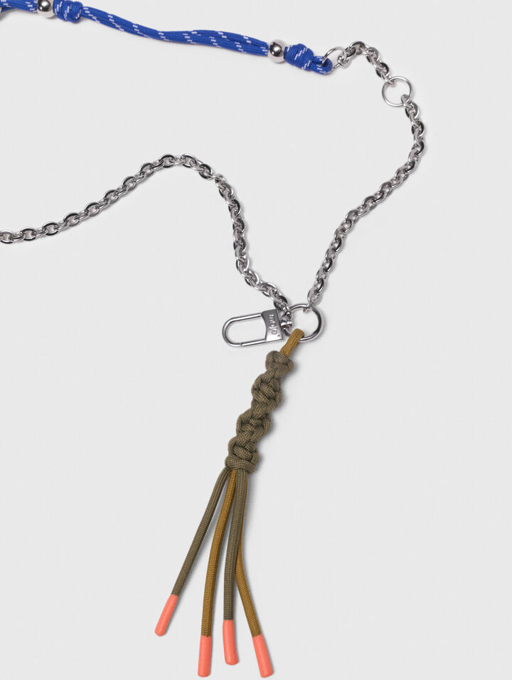 Charm borsa mix catena e cordino