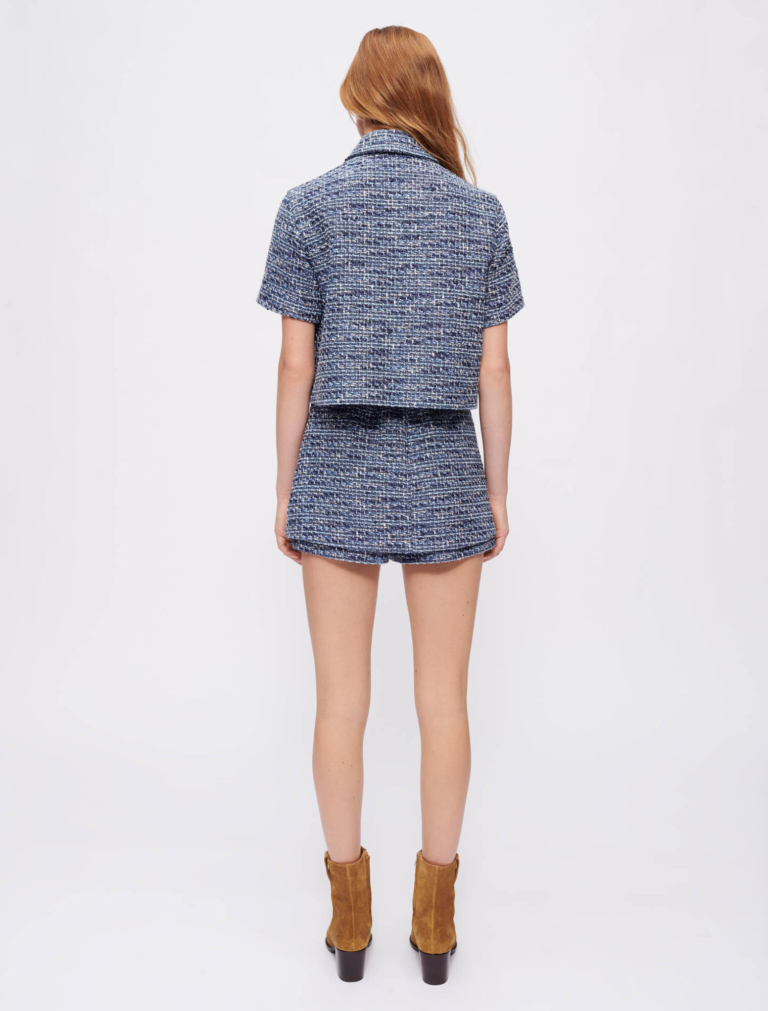 Camicia in tweed screziato