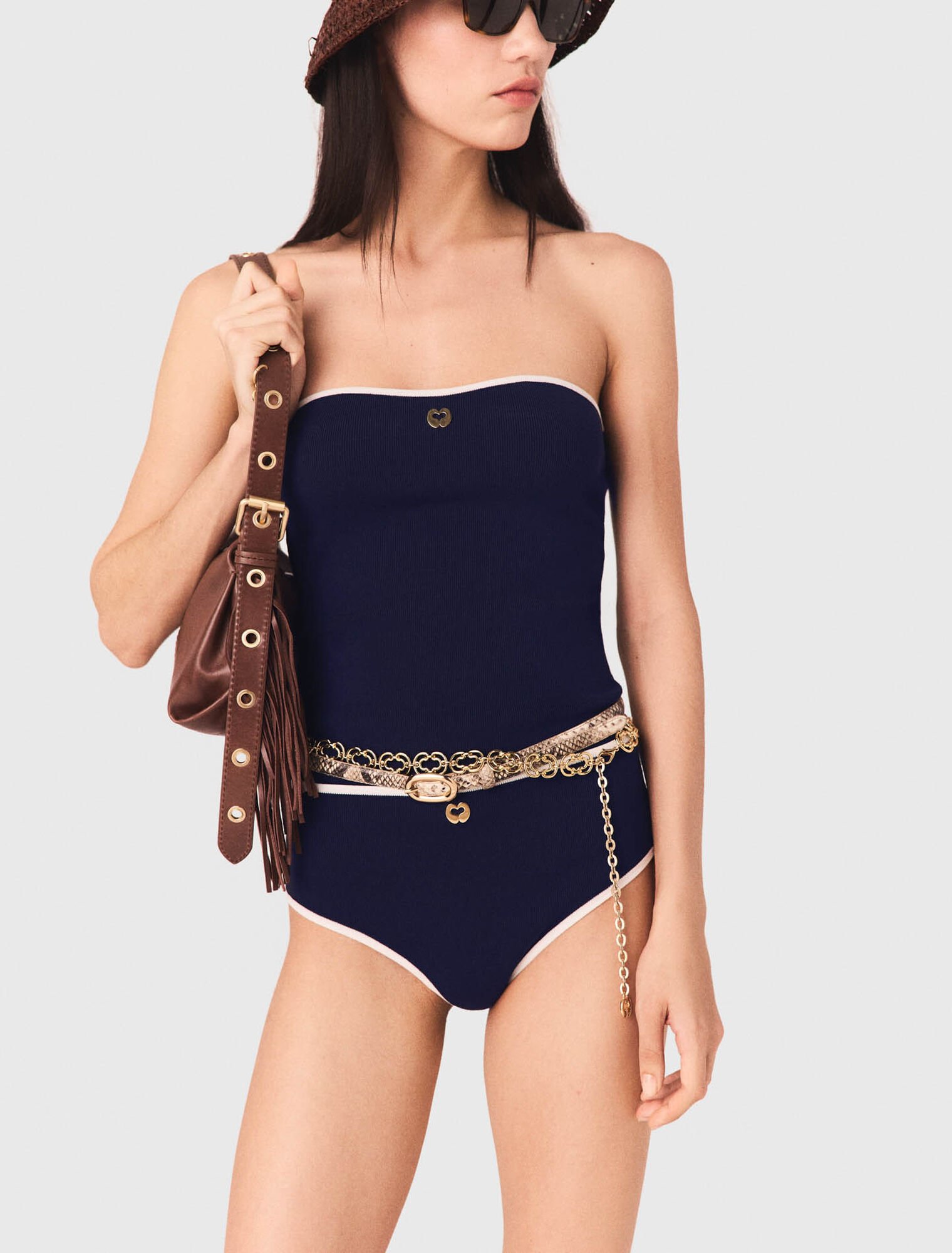 Culotte con finiture a contrasto