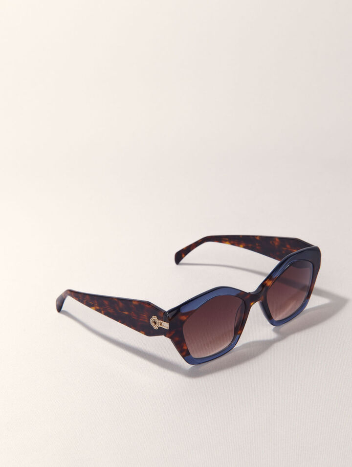 Occhiali cat-eye in acetato