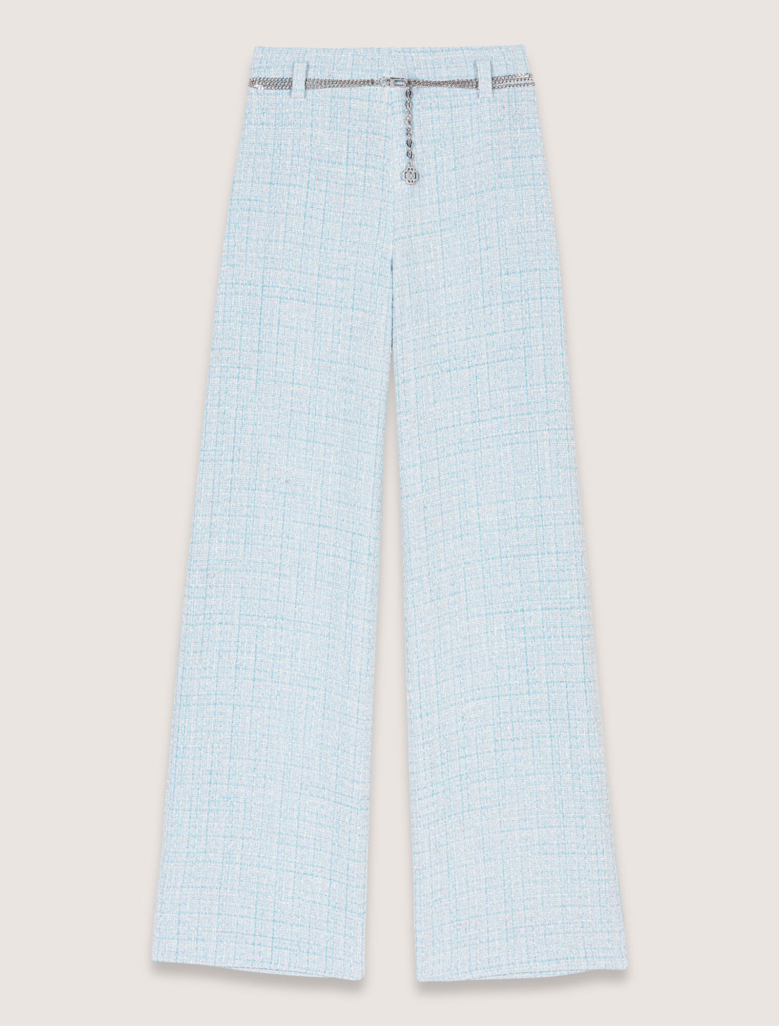 Pantaloni in tweed con cintura