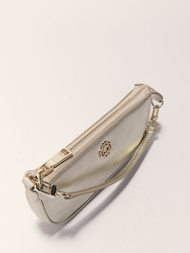 Sarah pochette pelle metallizzata