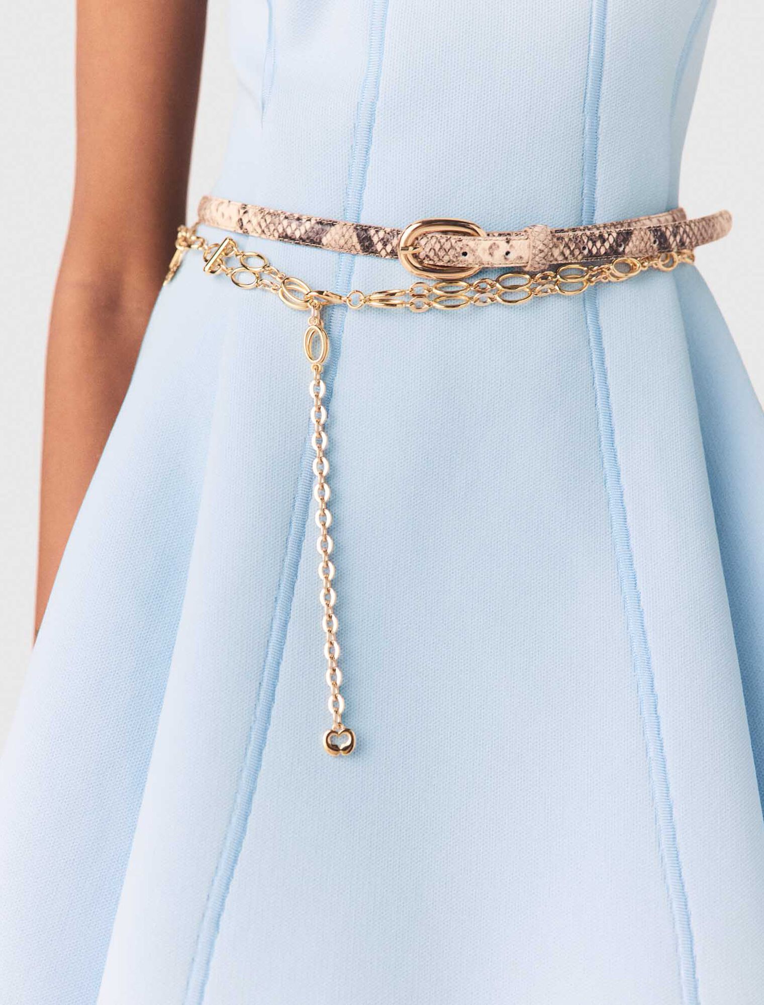 Cintura fine in pelle pitonata