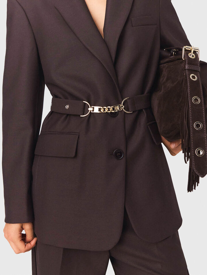 Giacca da tailleur con cintura