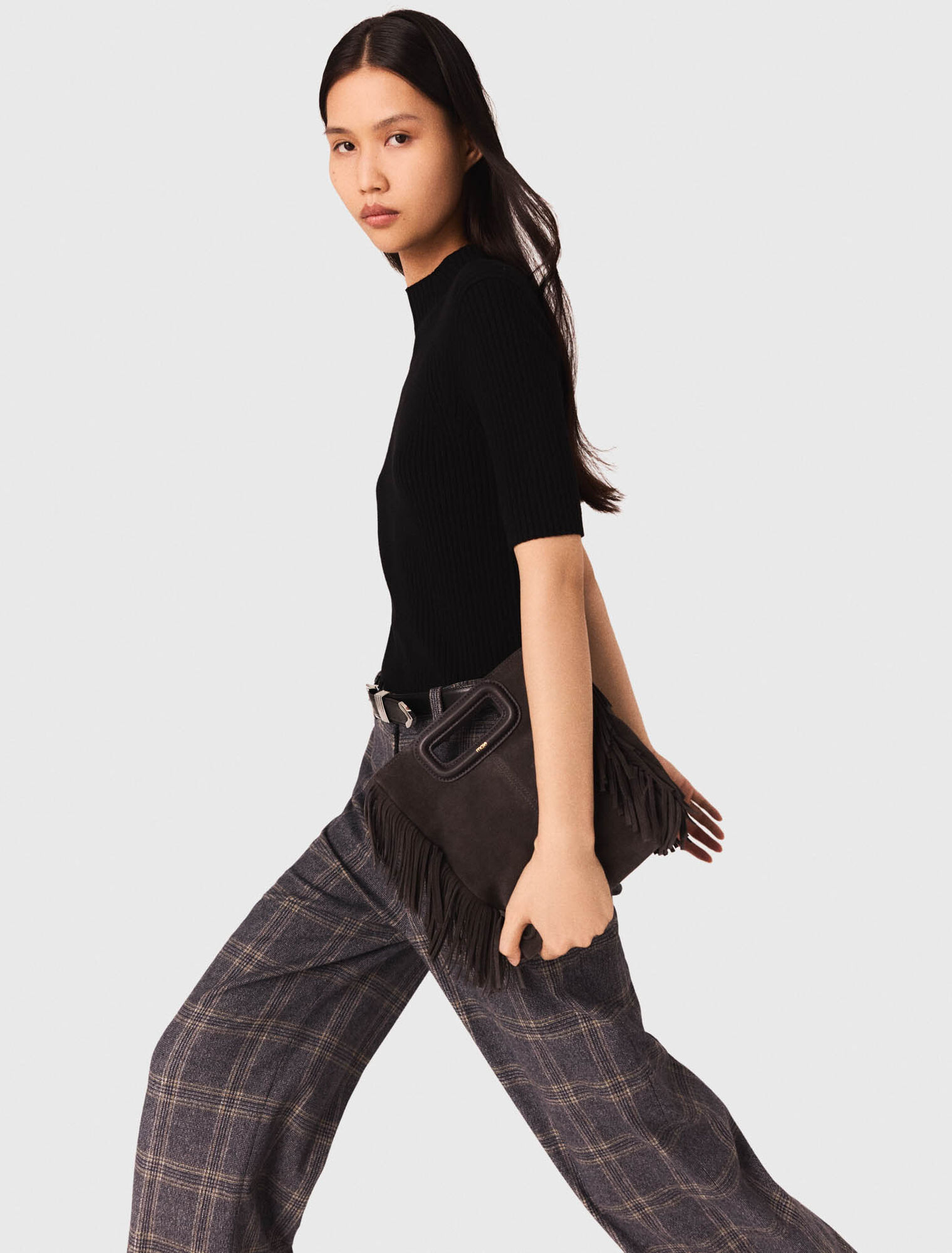 Top in maglia a coste
