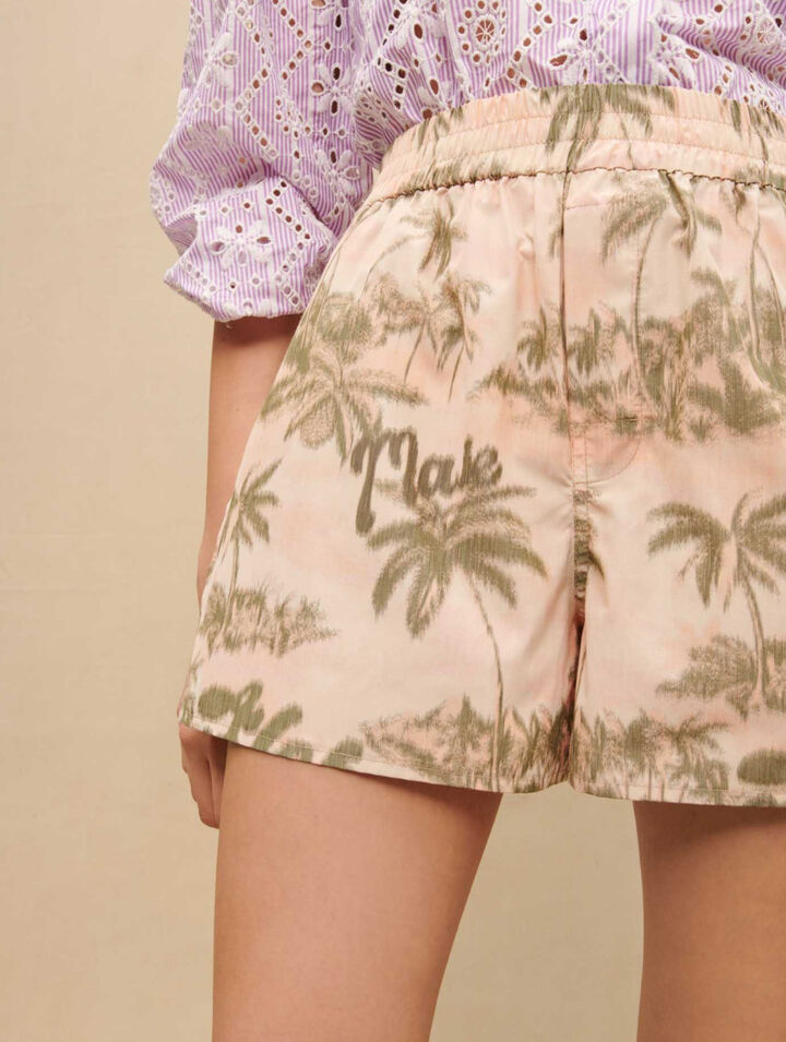 Pantaloncini con motivo a palme