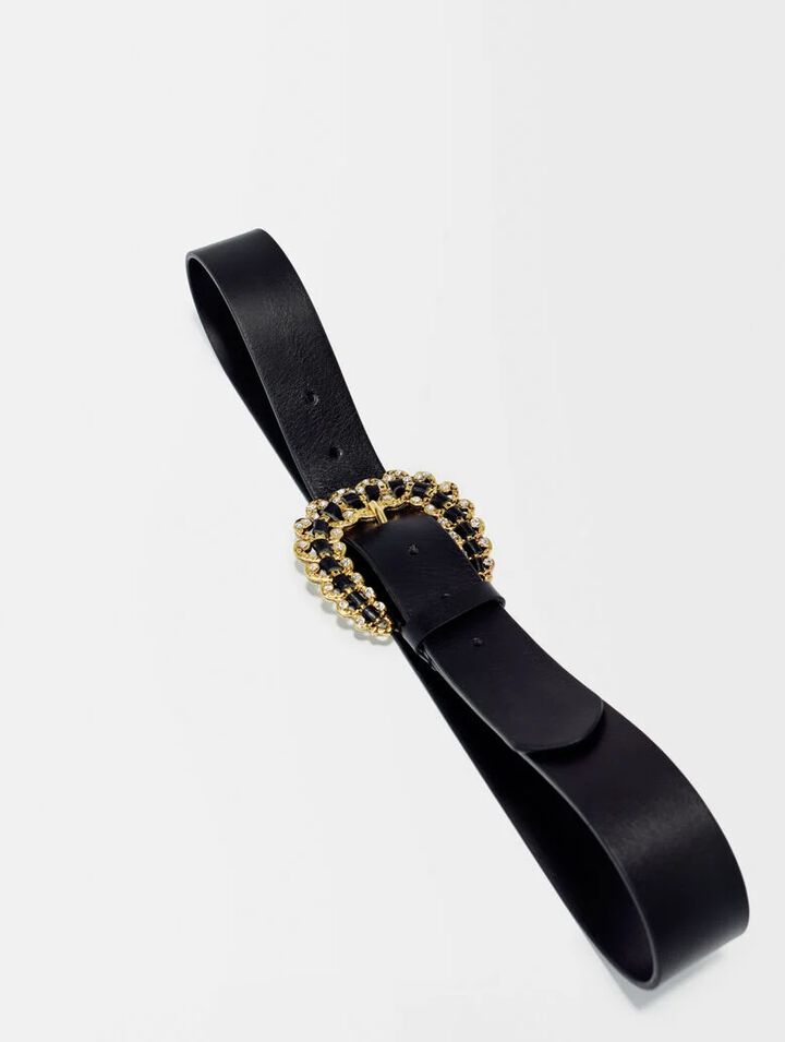 Cintura con fibbia in strass