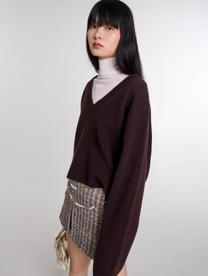 Pullover scollo a V