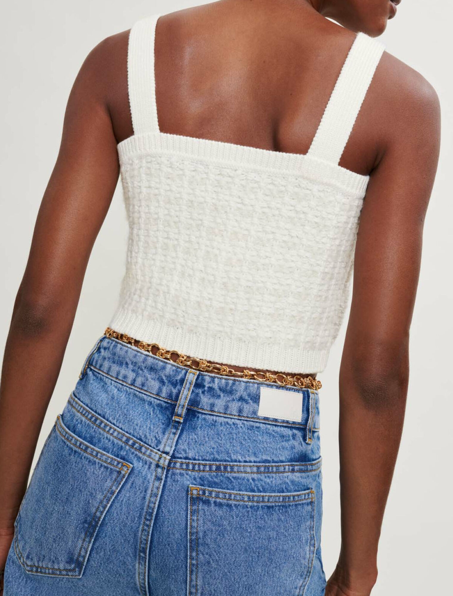 Reggiseno a rete in stile tweed