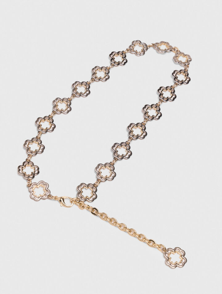 Cintura a catena Clover bicolore
