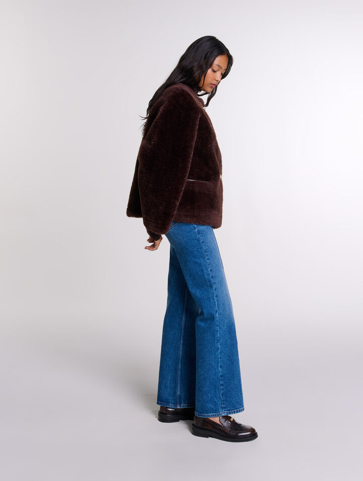 Cappotto corto in ecopelliccia