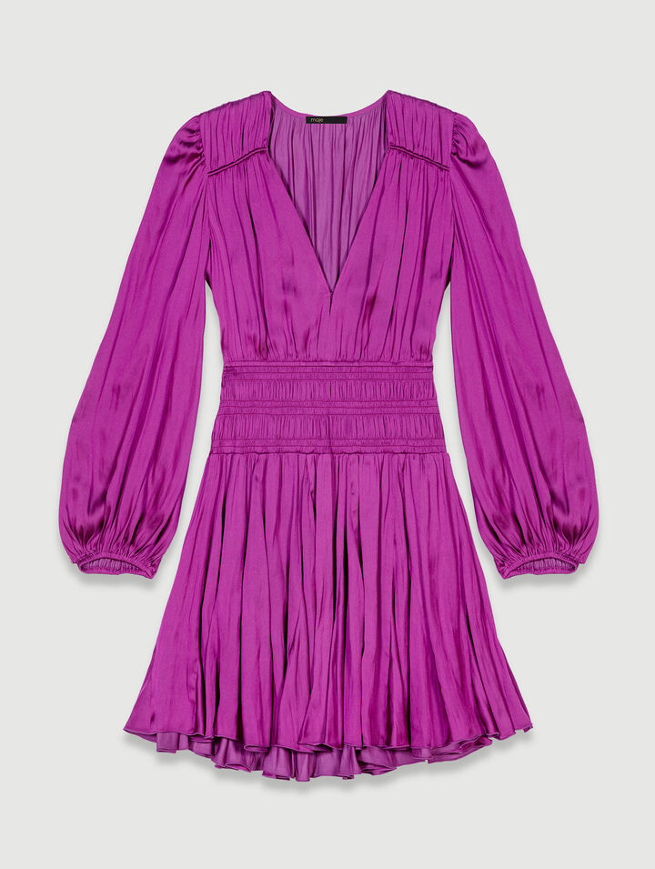 Abito corto satinato