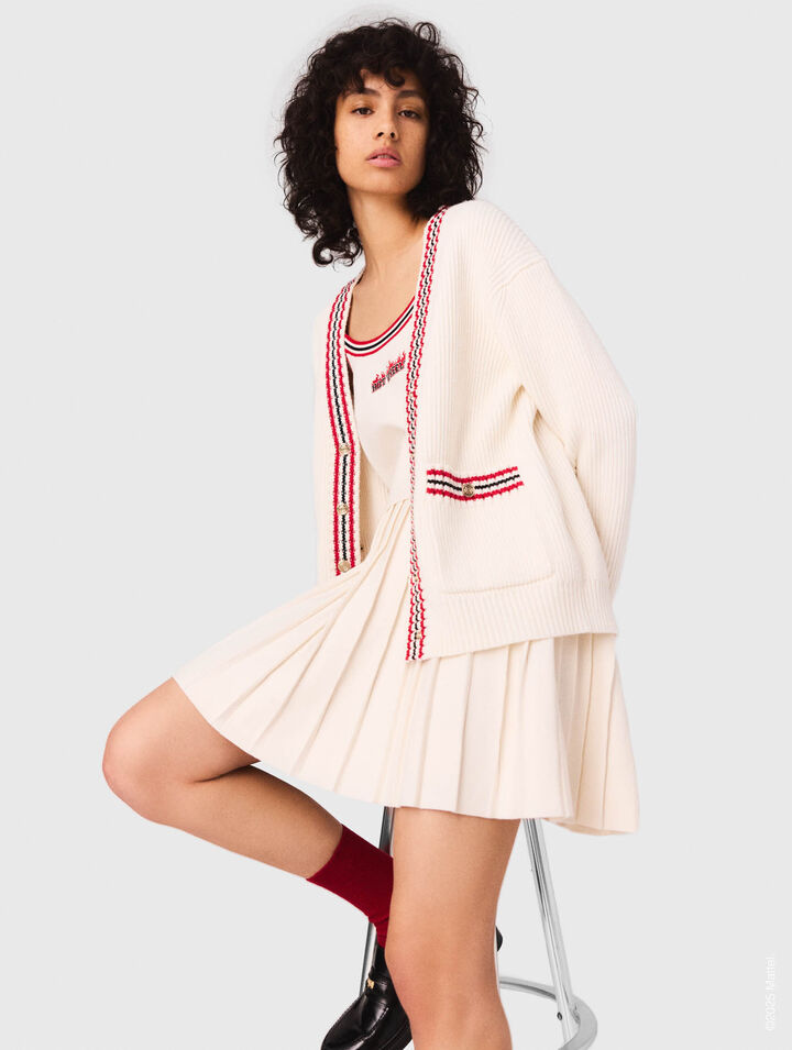 Cardigan lungo ricamato