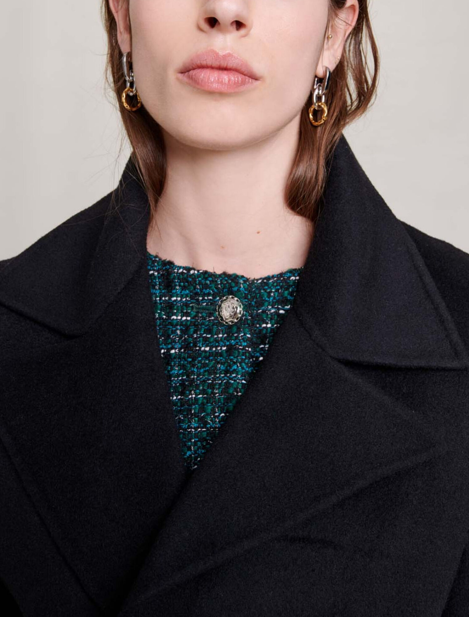 Cappotto double-face con cintura