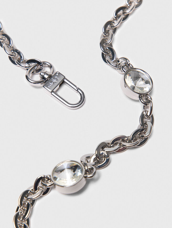 Tracolla a catena corta con strass