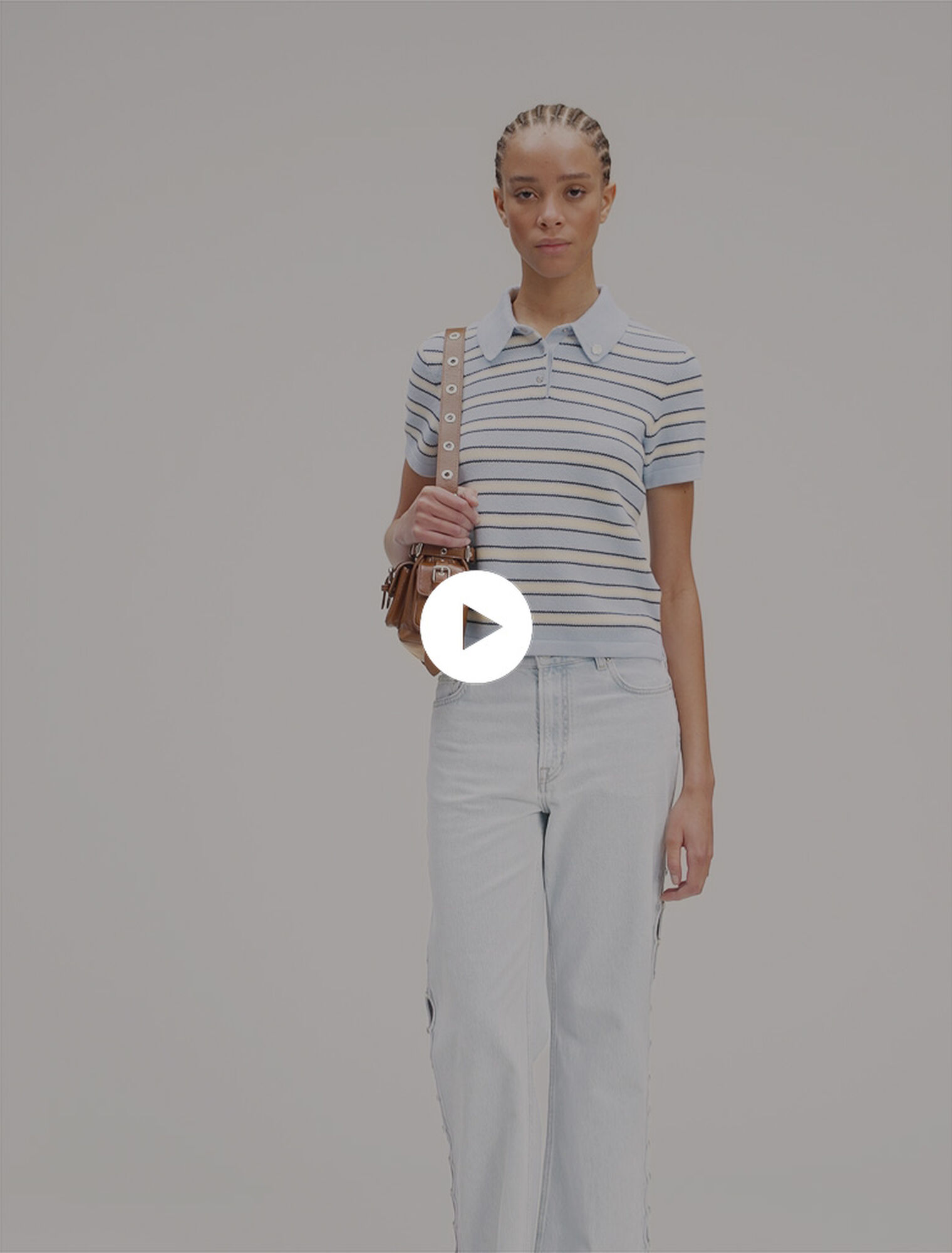 Polo in maglia a righe