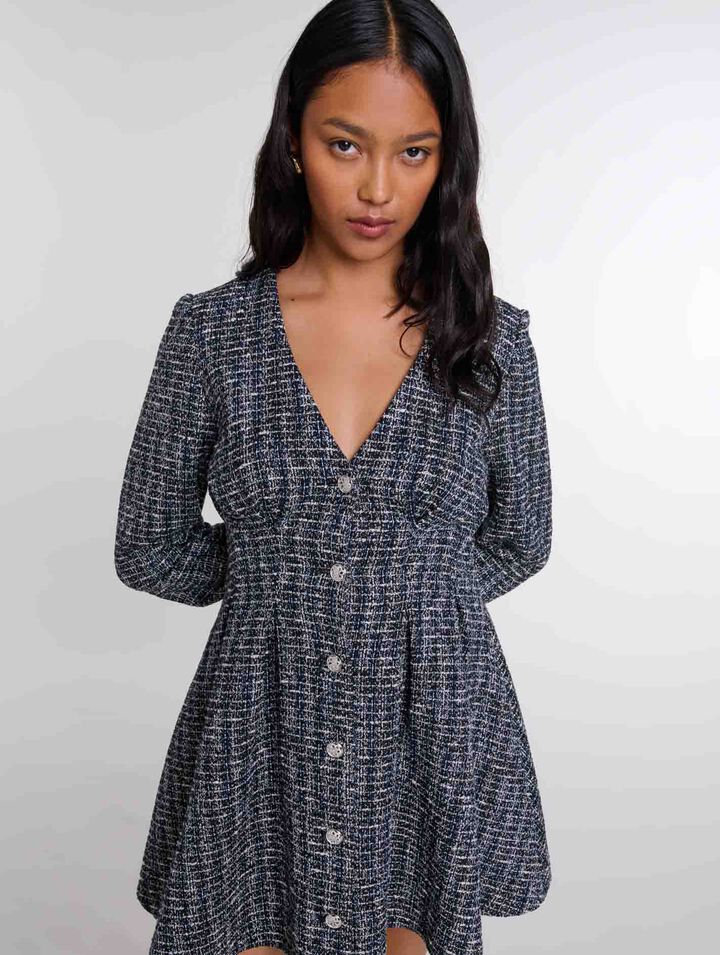 Abito corto in tweed