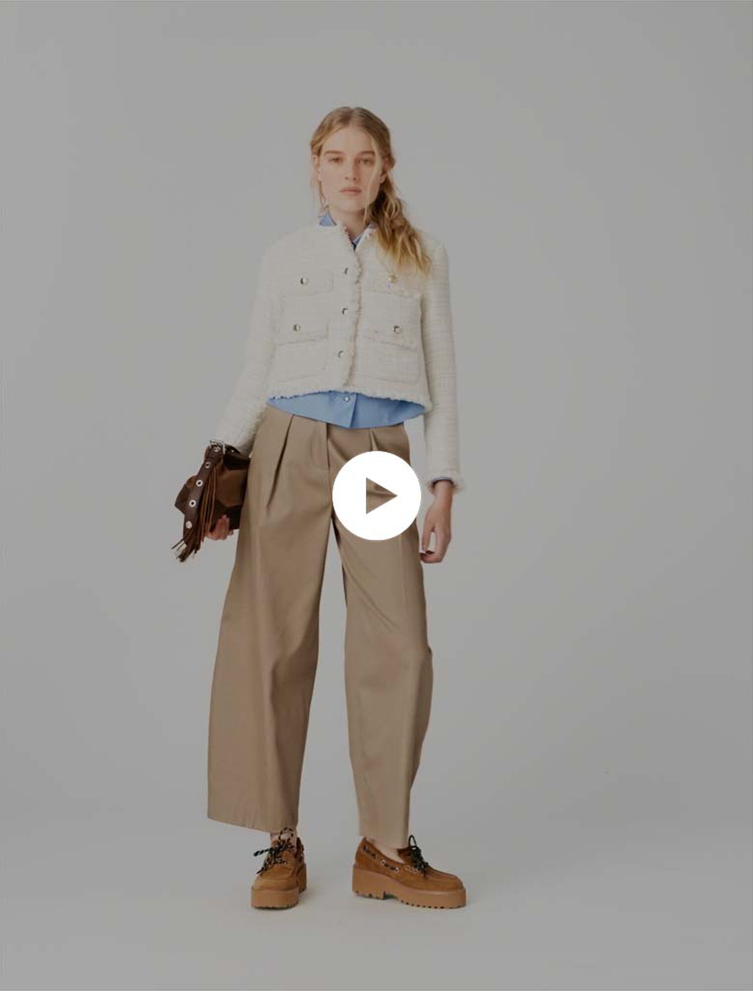 Giacca corta in tweed