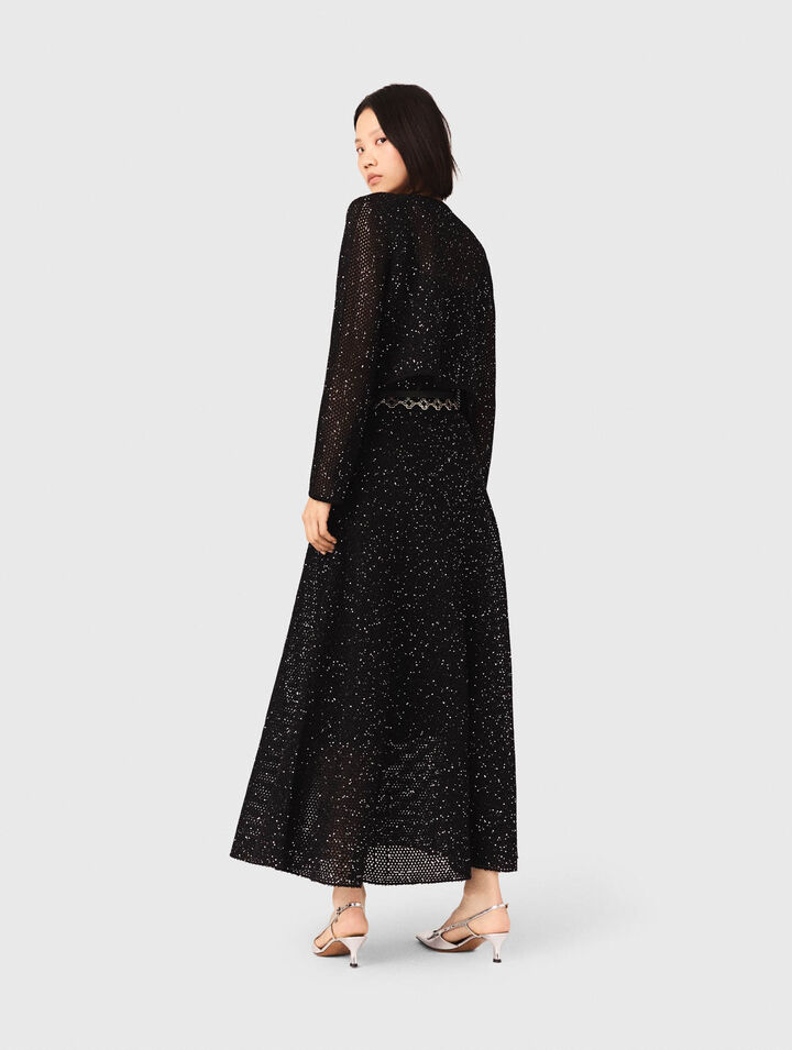 Cardigan in maglia glitterata