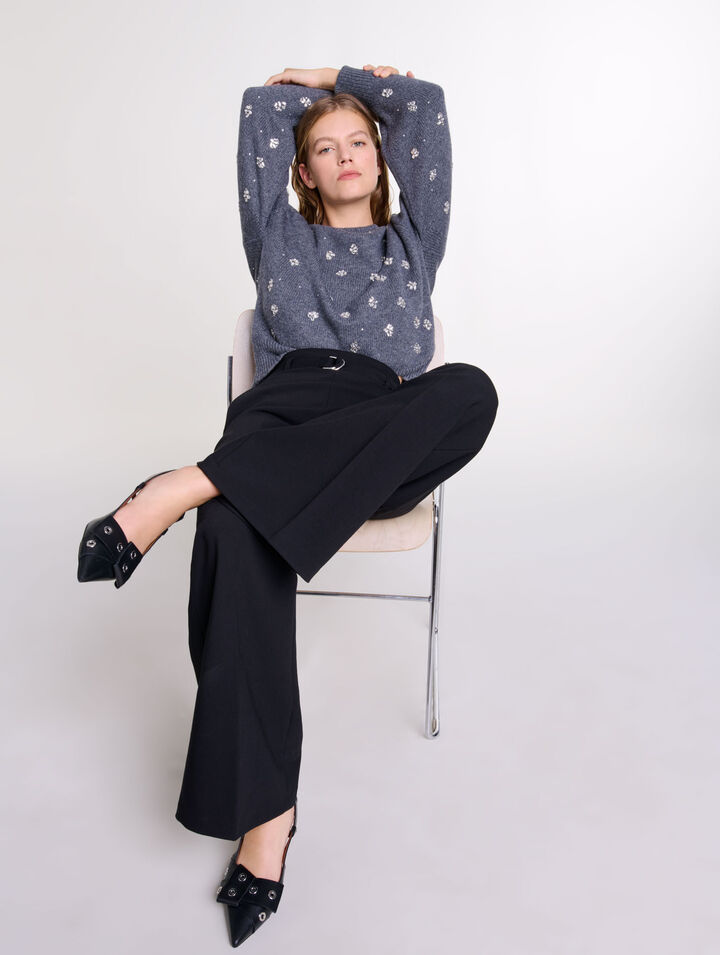 Pantaloni larghi con cintura