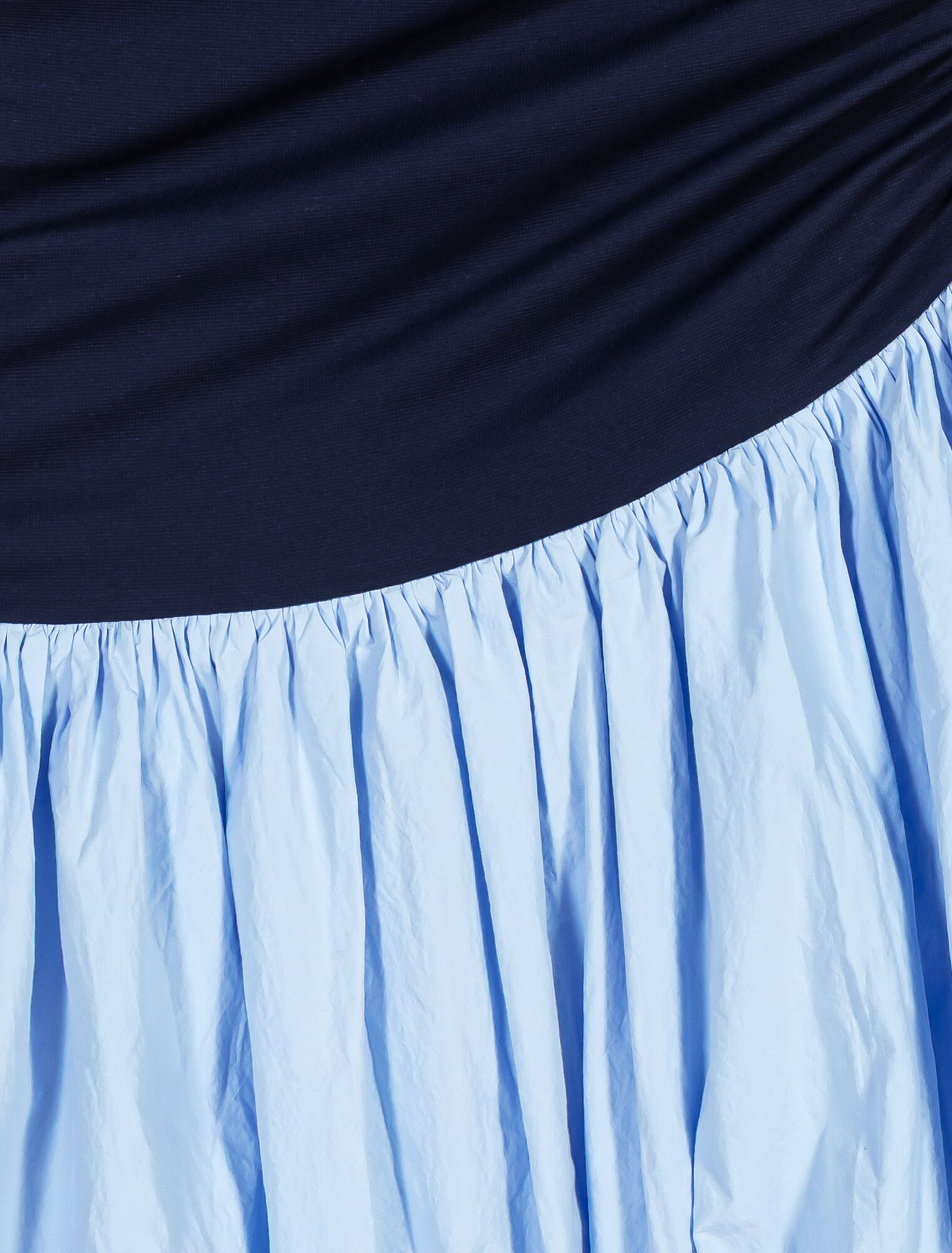 Abito bimateriale jersey e cotone