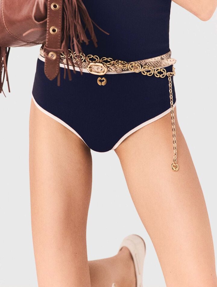 Culotte con finiture a contrasto