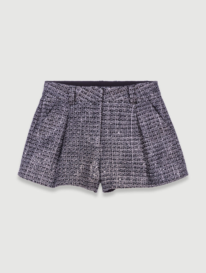 Shorts in tweed