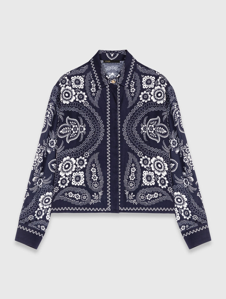 Camicia fluida con stampa
